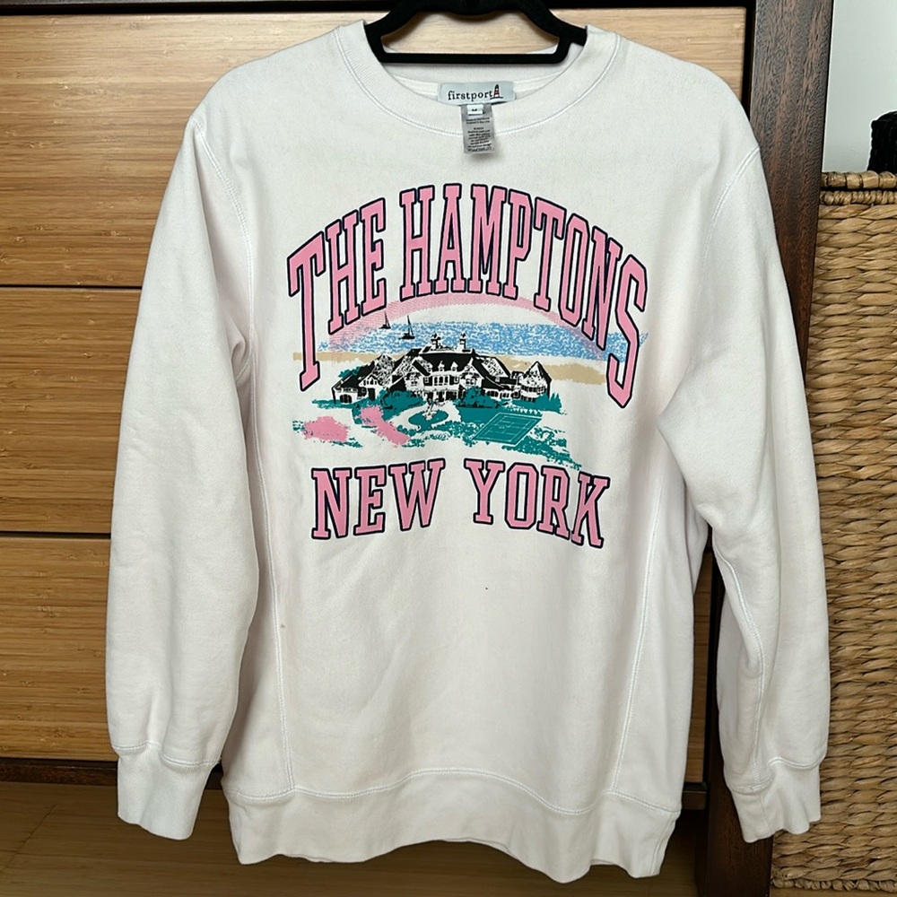 Firstport Cream Hamptons, New York Sweatshirt